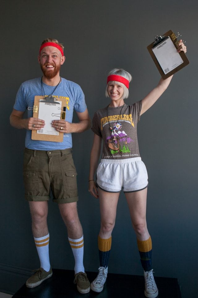 Man and Woman in DIY Couples costume: camp counselors