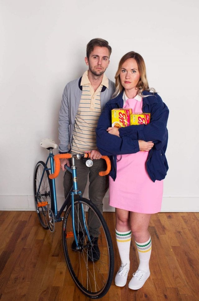 Man and Woman in DIY Couples costume: Mike and El from Stranger Things