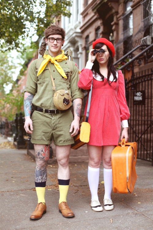 Man and Woman in DIY Couples costume: Moonrise Kingdom film characters