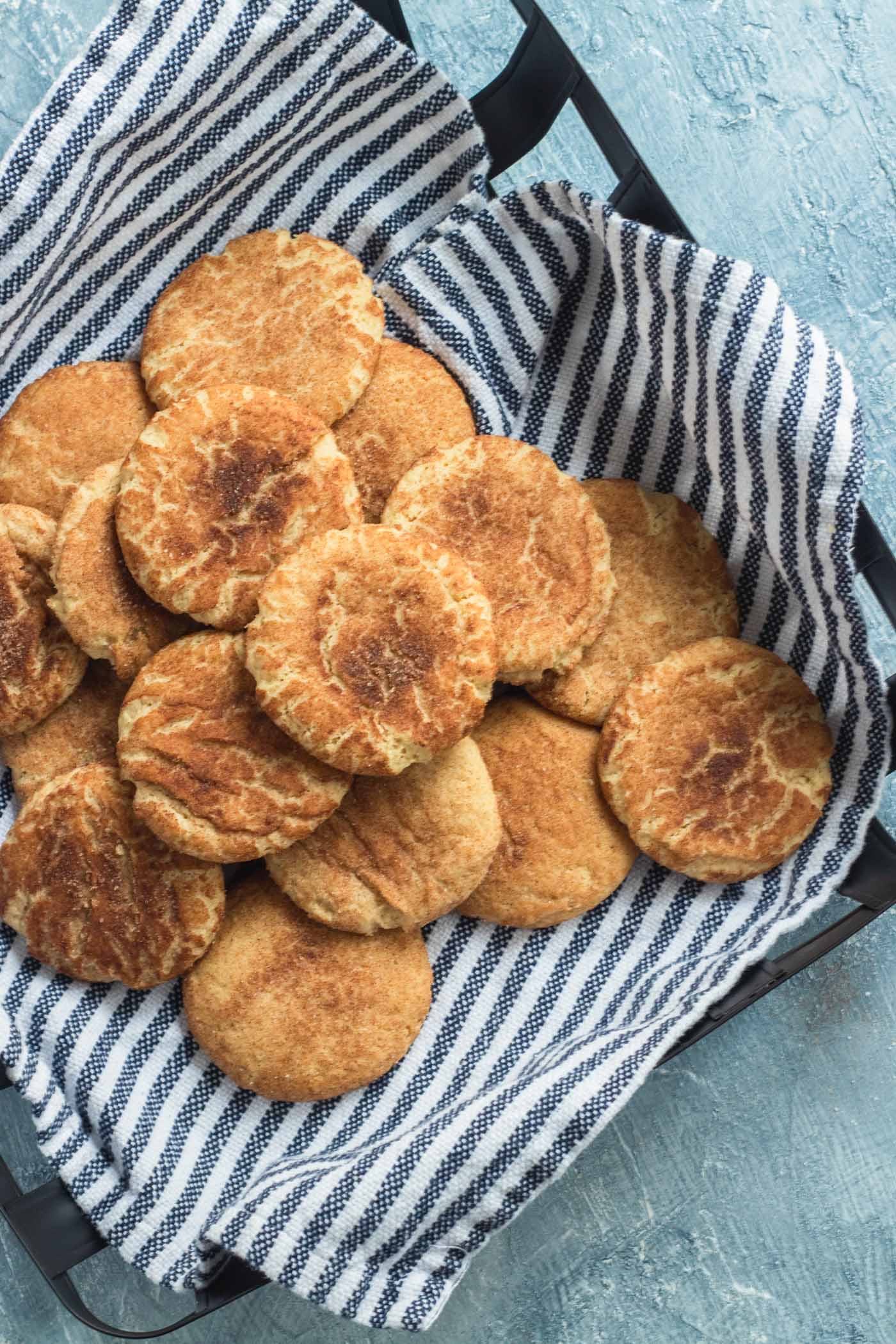 photo of a fresh batch of the Best Snickerdoodles Cookies recipe by top Houston lifestyle blogger Ashley Rose of Sugar & Cloth