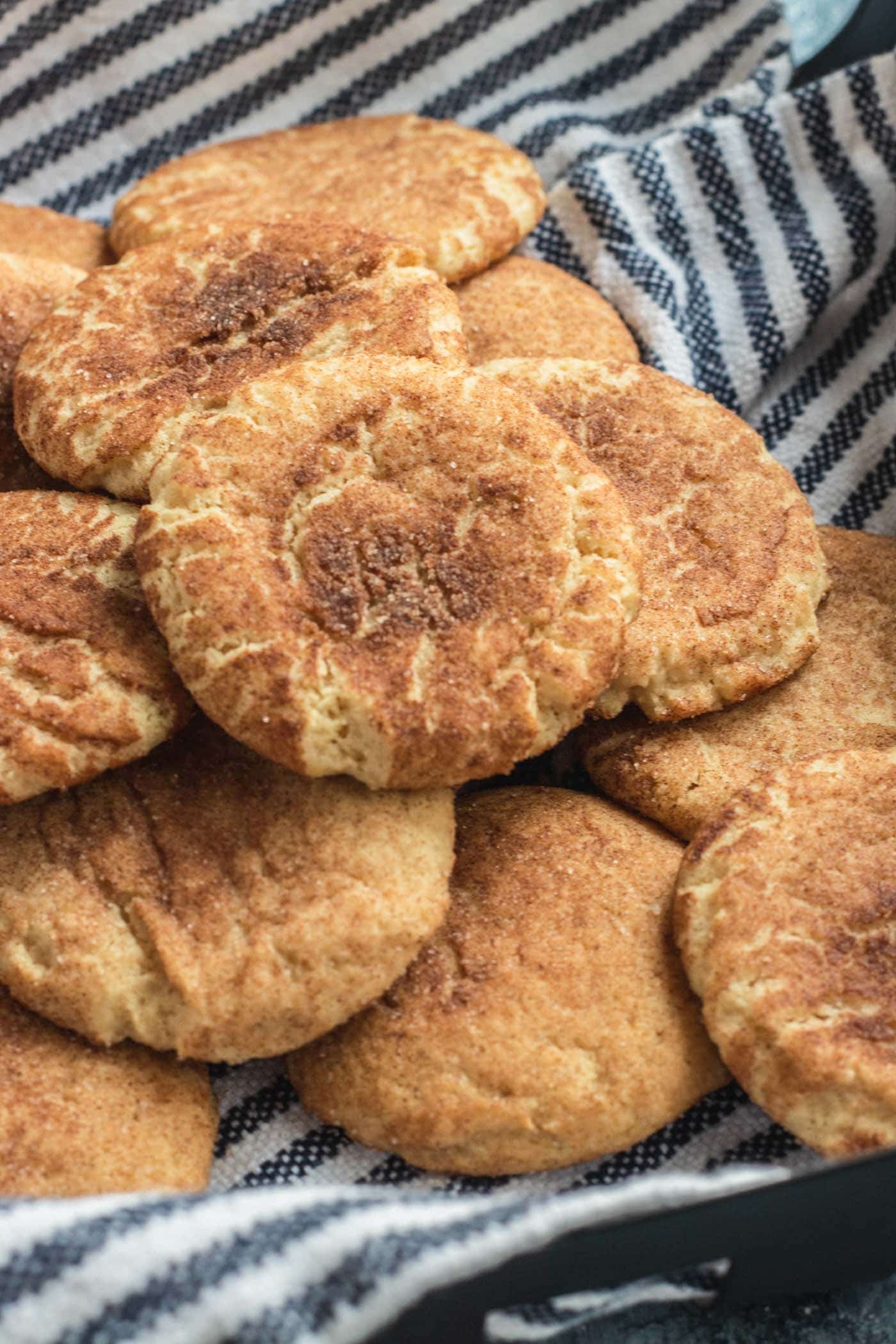 Closeup photo of the Best Snickerdoodles Recipe by top Houston lifestyle blogger Ashley Rose of Sugar & Cloth