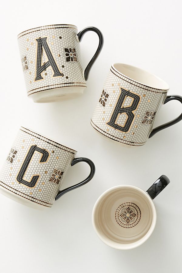 photo of monogram coffee mugs as a great gift ideas