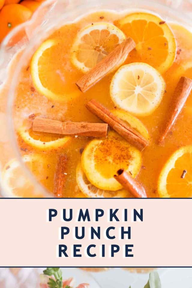 photo of pumpkin punch with text