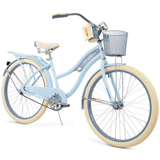 photo of baby blue women's cruiser bike
