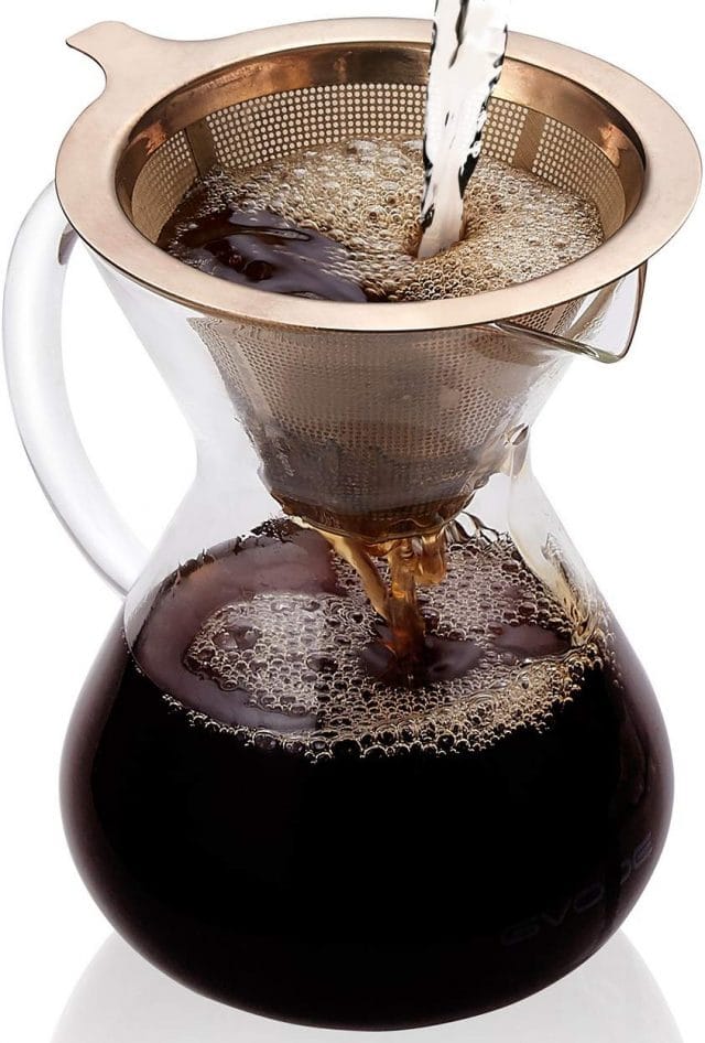 photo of a pour over coffee maker