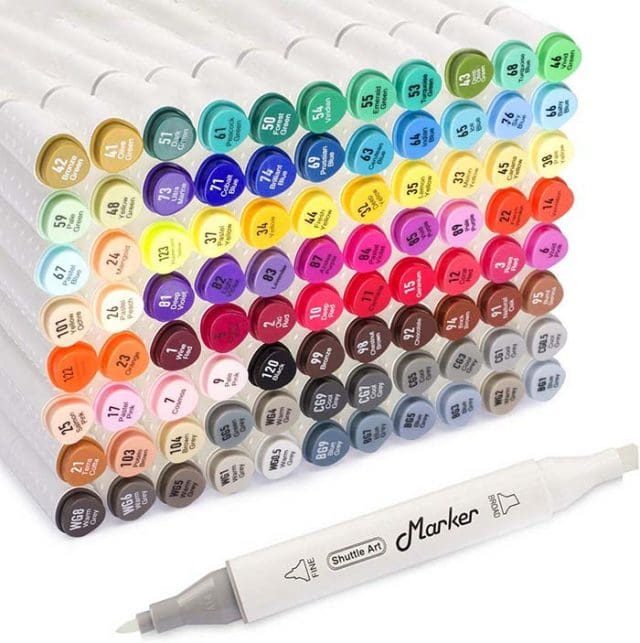 photo of marker set with 88 colors