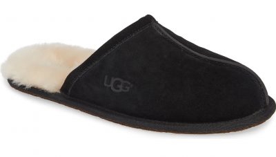 photo of a black UGG men's slipper