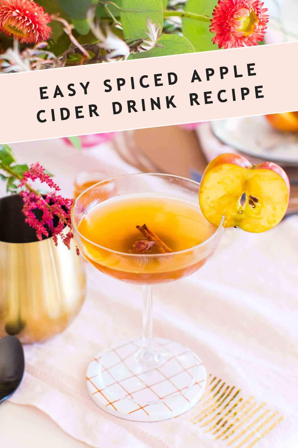 photo of the recipe card for the apple cider vinegar drink recipe by top Houston lifestyle blogger Ashley Rose of Sugar & Cloth