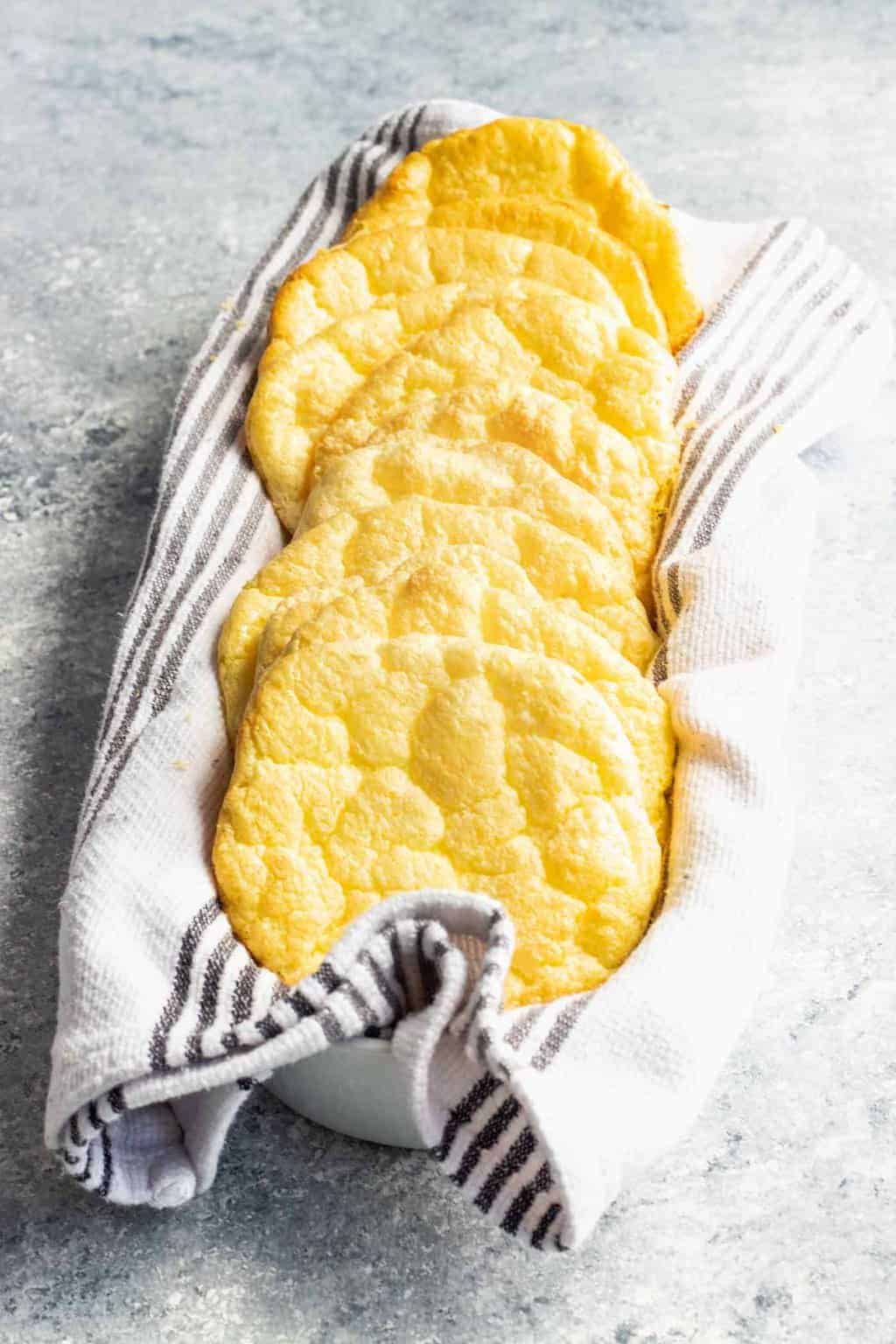 photo of the easy gluten free keto Cloud Bread Recipe by top Houston lifestyle blogger Ashley Rose of Sugar & Cloth