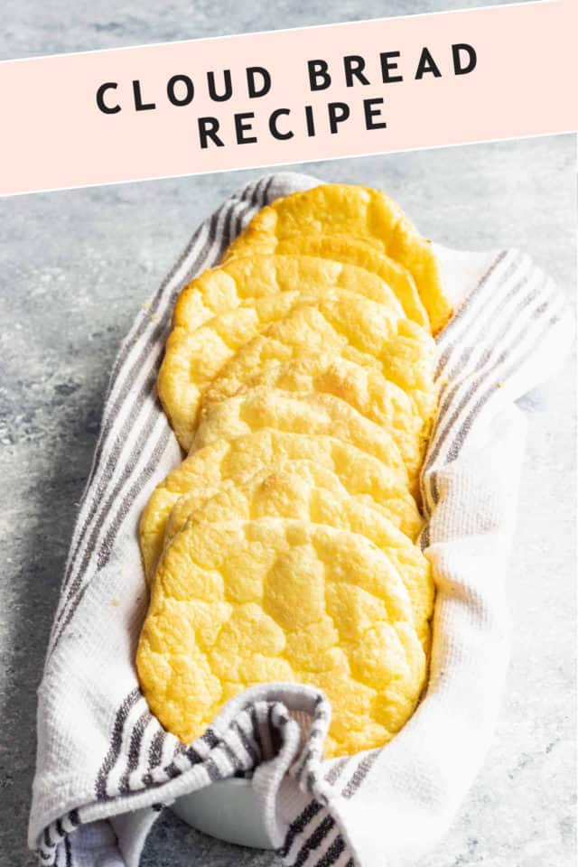 photo of the Keto Cloud Bread Recipe by top Houston lifestyle blogger Ashley Rose of Sugar & Cloth