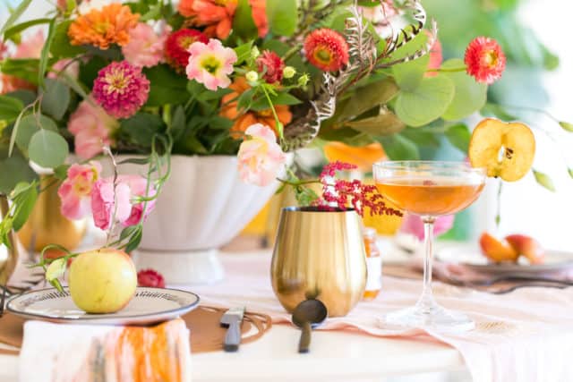 photo of the easy spiced apple cider drink for a fall party gathering by top Houston lifestyle blogger Ashley Rose of Sugar & Cloth