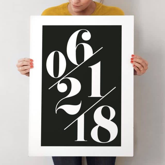 poster of an anniversary date as a custom and affordable price