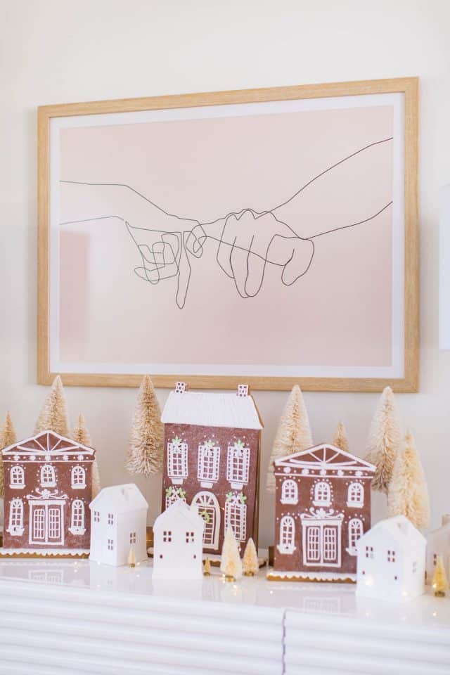 faux gingerbread house decorations