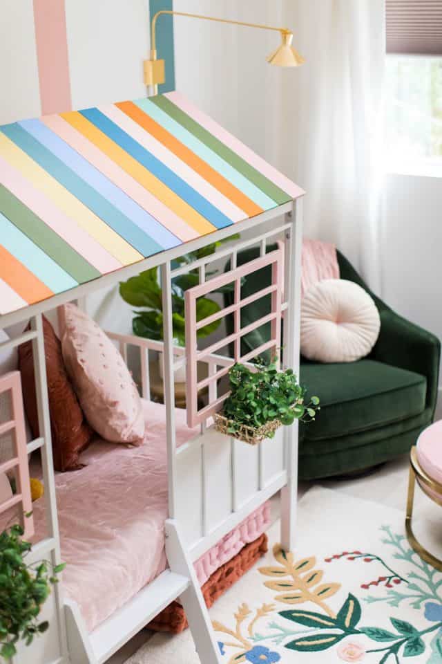 Colorful DIY Toddler Bed House