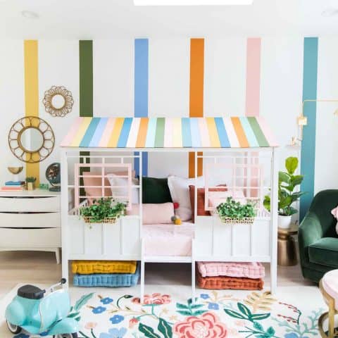 Colorful Little Girls Bedroom Idea for girls room painting ideas by Sugar & Cloth for Behr