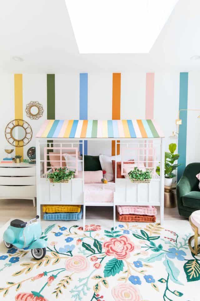 Colorful Little Girls Bedroom Idea for girls room painting ideas by Sugar & Cloth for Behr