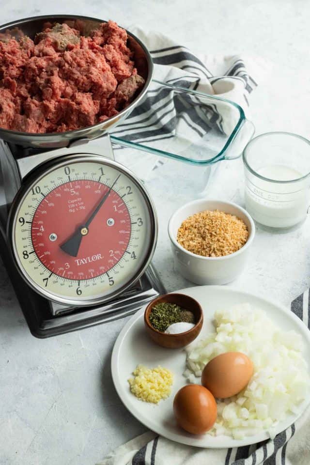 photo of all the ingredients to make the best easy meatloaf by top Houston lifestyle blogger Ashley Rose of Sugar & Cloth