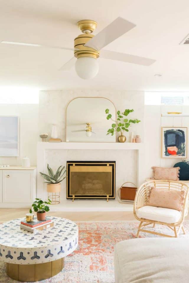 photo of an easy fireplace makeover idea