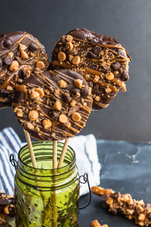 photo of Chocolate Dipped Candy Apples Recipe by top Houston lifestyle blogger Ashley Rose of Sugar & Cloth