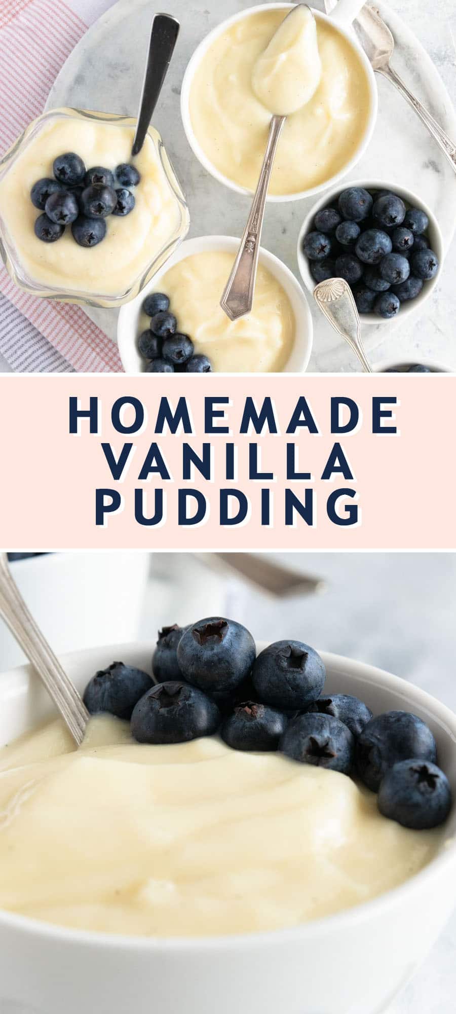 photo of the recipe card on how to make easy homemade vanilla pudding by top Houston lifestyle blogger Ashley Rose of Sugar & Cloth