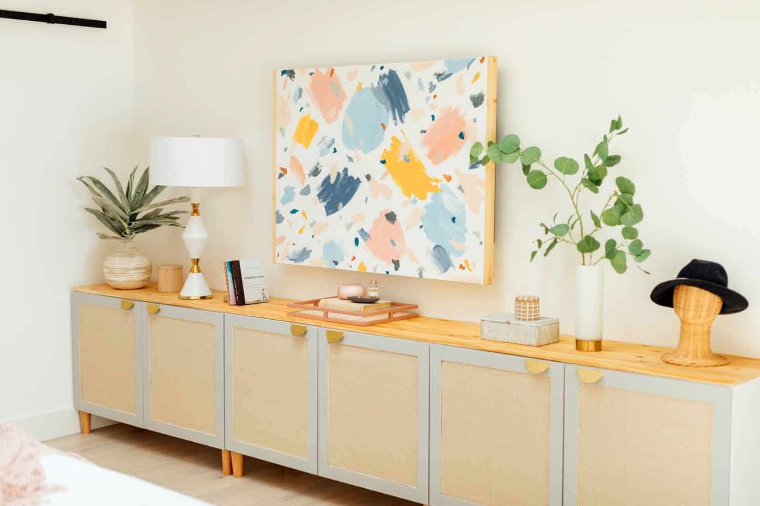 DIY Ikea TV Stand How to Hack A Rattan Ikea TV Unit — Sugar & Cloth