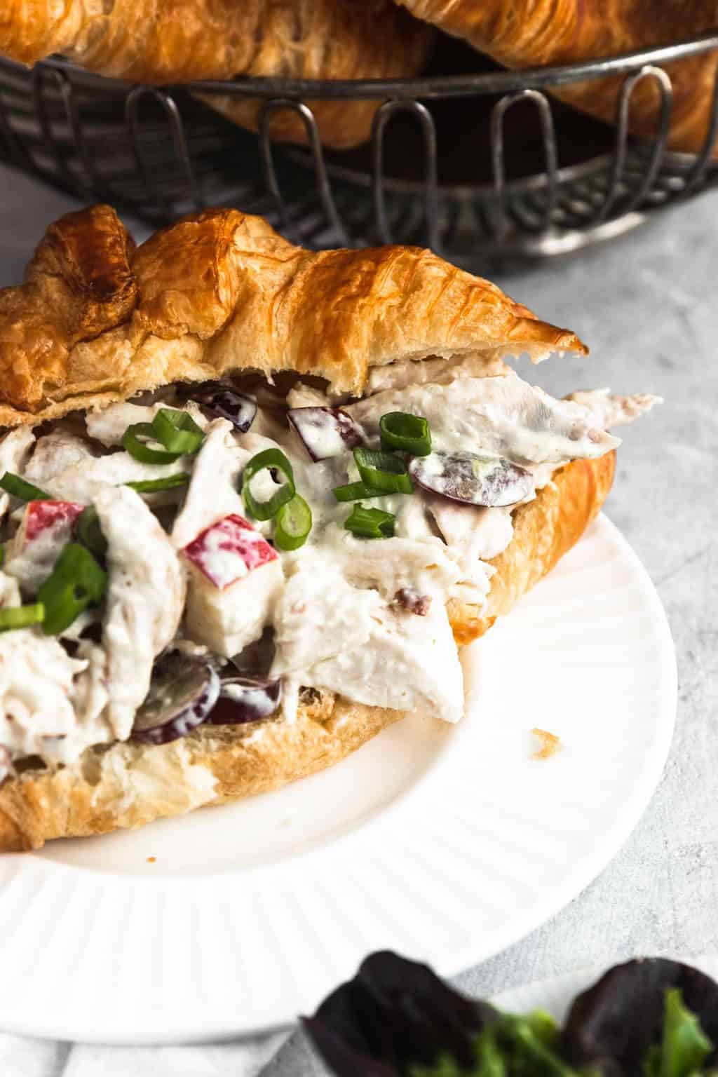 photo of the easy and classic chicken salad as your brunch, lunch or dinner go-to by top Houston lifestyle blogger Ashley Rose of Sugar & Cloth
