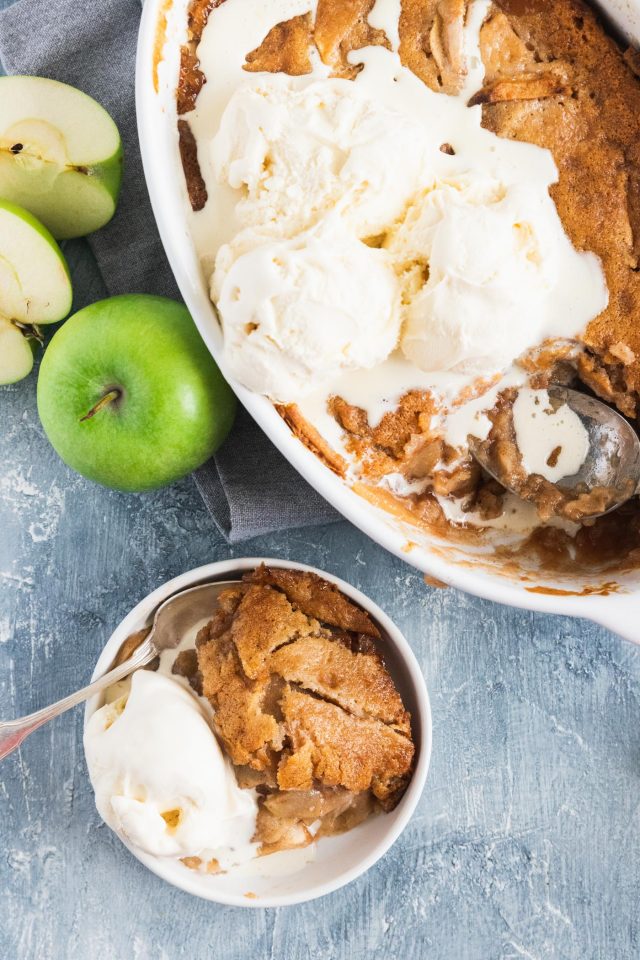 photo of an easy fall dessert, the apple cobbler by top Houston lifestyle blogger Ashley Rose of Sugar & Cloth