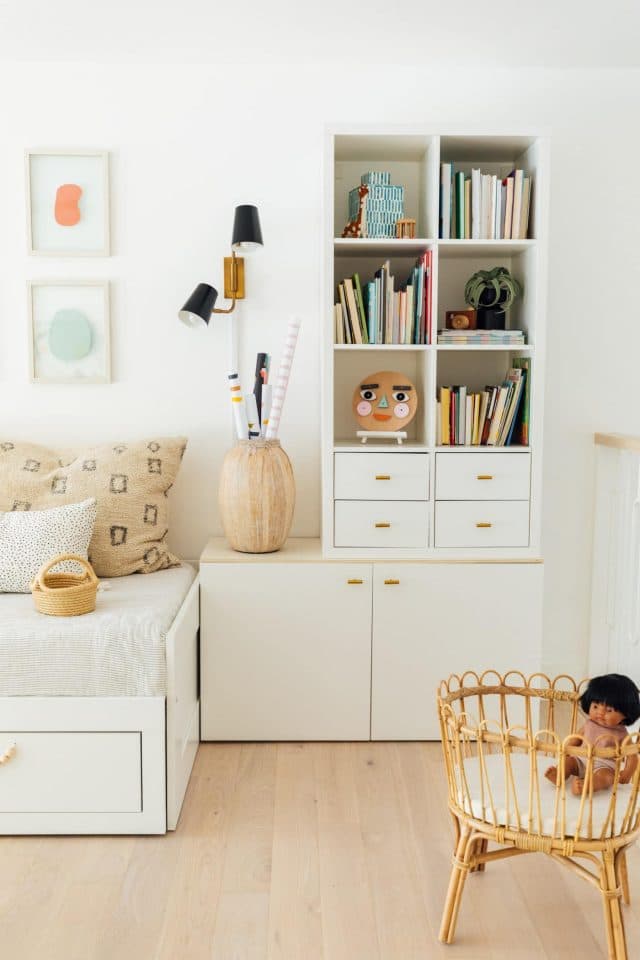 DIY Playroom Idea - Our Kids Playroom With Faux Built In Cabinets