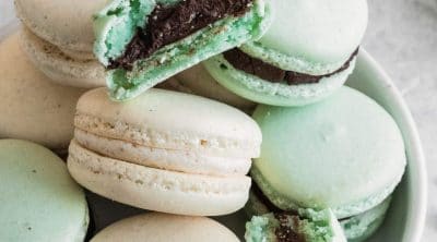 photo of the chocolate buttercream macaron filling by top Houston lifestyle blogger Ashley Rose of Sugar & Cloth