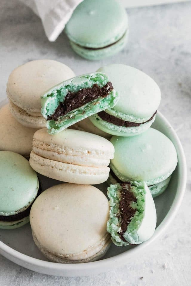 photo of the chocolate buttercream macaron filling by top Houston lifestyle blogger Ashley Rose of Sugar & Cloth
