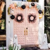 Front Door Decor: Cute Halloween Candy & Ghost Decorations