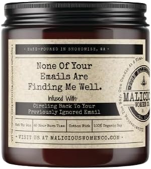 Malicious Women Candle Co - Adulting, Espresso Yo' Self Infused with Insufficient Funds, All-Natural Organic Soy Candle, 9 oz Sassy Work Candle for white elephant gifts