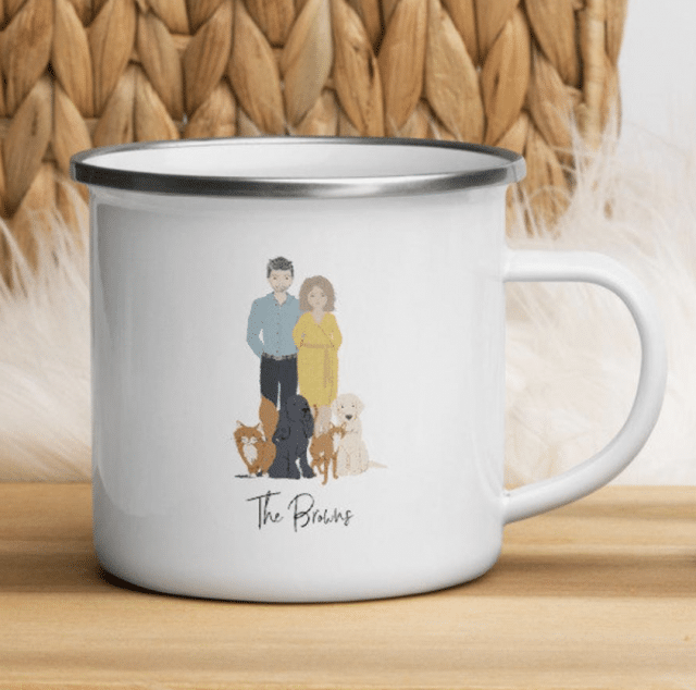 Personalized Portrait Mugs - custom name gifts 