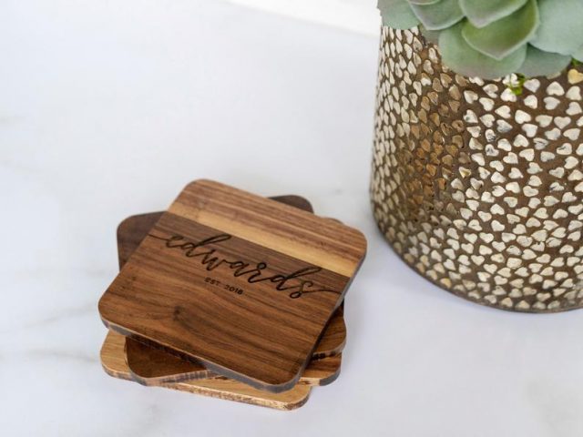 photo of customized gifts ideas, Personalized Engraved Coasters  - customized christmas gifts