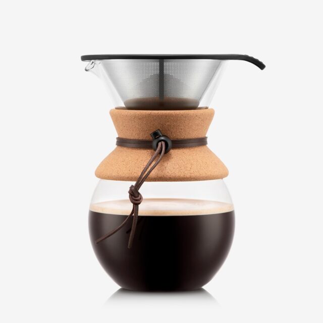 Bodum Pour Over Coffee Maker with Reusable Stainless Steel Filter