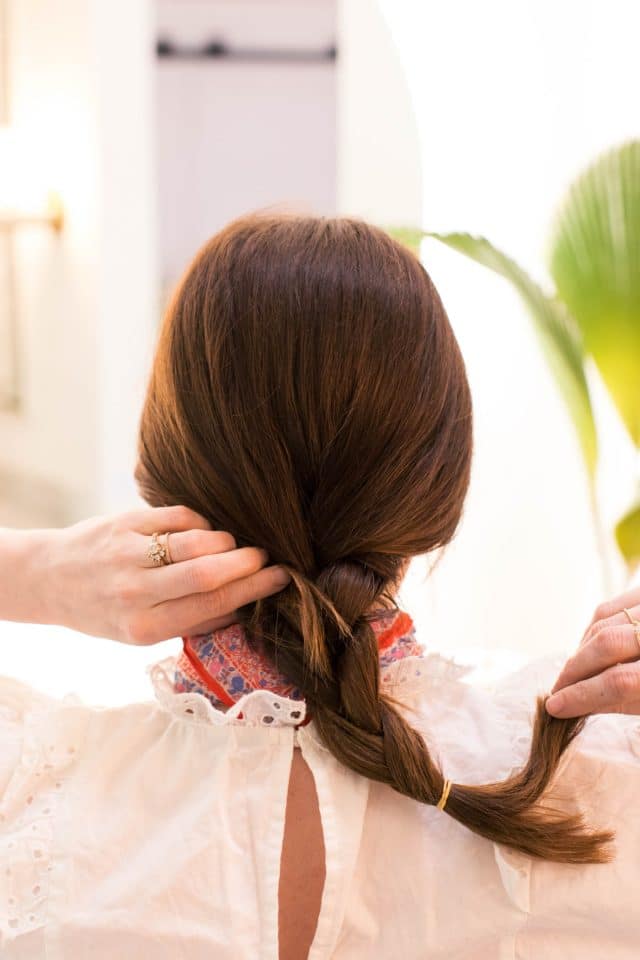 photo of how to braid your hair by top Houston lifestyle blogger Ashley Rose of Sugar & Cloth