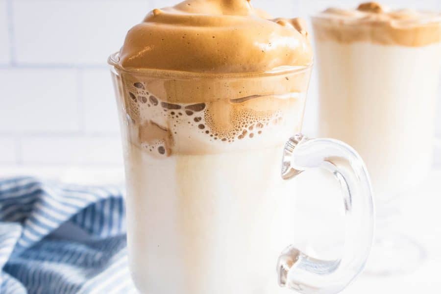 photo of whipped coffee served hot by top Houston lifestyle blogger Ashley Rose of Sugar & Cloth