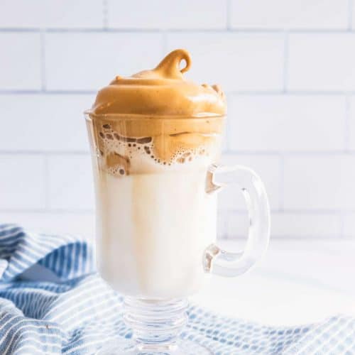 photo of the best easy whipped coffee recipe by top Houston lifestyle blogger Ashley Rose of Sugar & Cloth