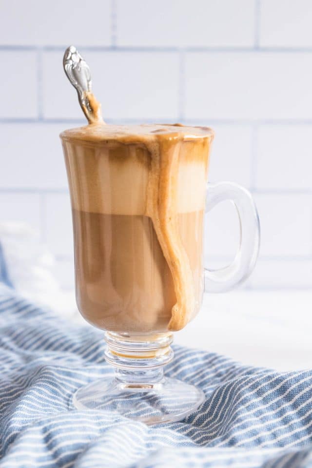 photo of an easy dalgona coffee recipe by top Houston lifestyle blogger Ashley Rose of Sugar & Cloth