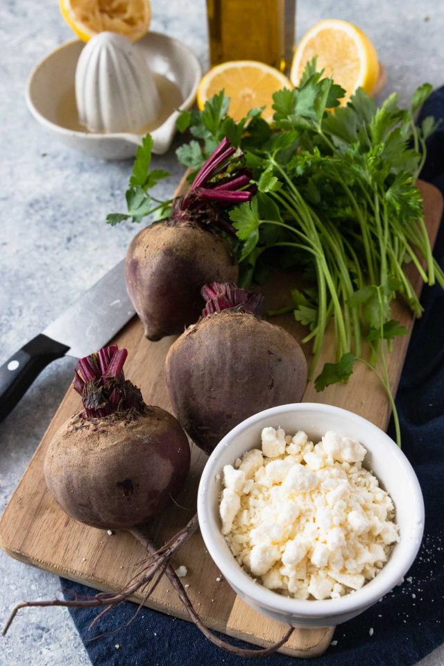 photo of the ingredients needed to make a beetroot salad with goat cheese by top Houston lifestyle blogger Ashley Rose of Sugar & Cloth