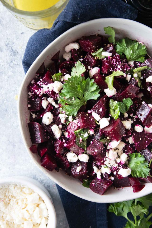 photo of the beet salad with goat cheese by top Houston lifestyle blogger Ashley Rose of Sugar & Cloth