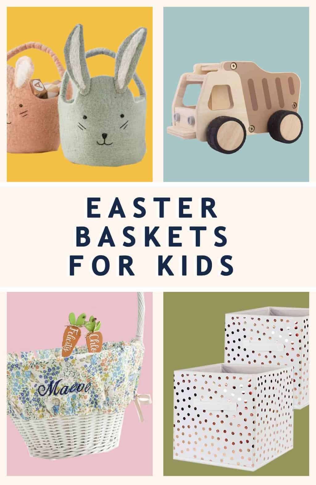 graphic photo of the best Easter baskets for kids by top Houston lifestyle blogger Ashley Rose of Sugar & Cloth