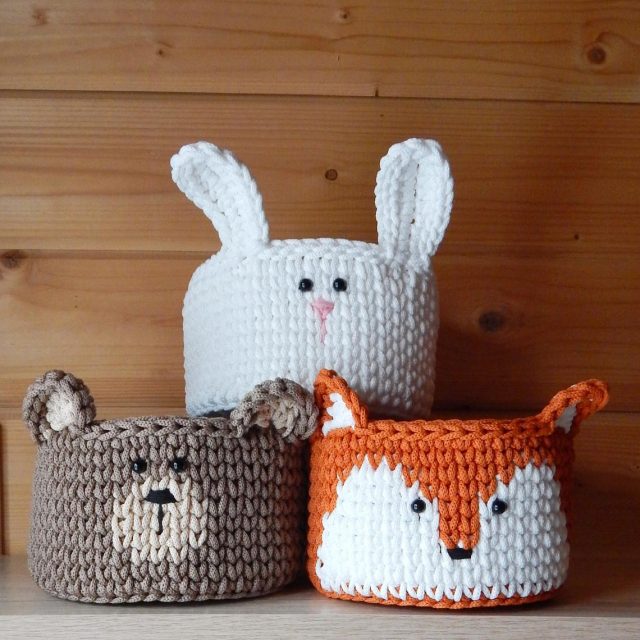 photo of the Crochet Animal Basket