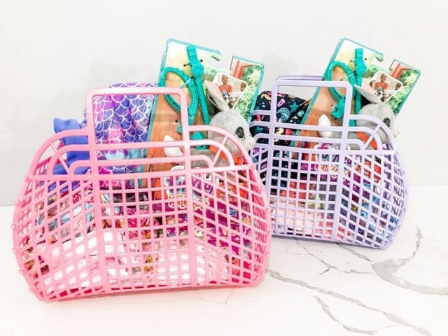 photo of the Retro Jelly Purse as an Easter basket for kids by top Houston lifestyle blogger Ashley Rose of Sugar & Cloth