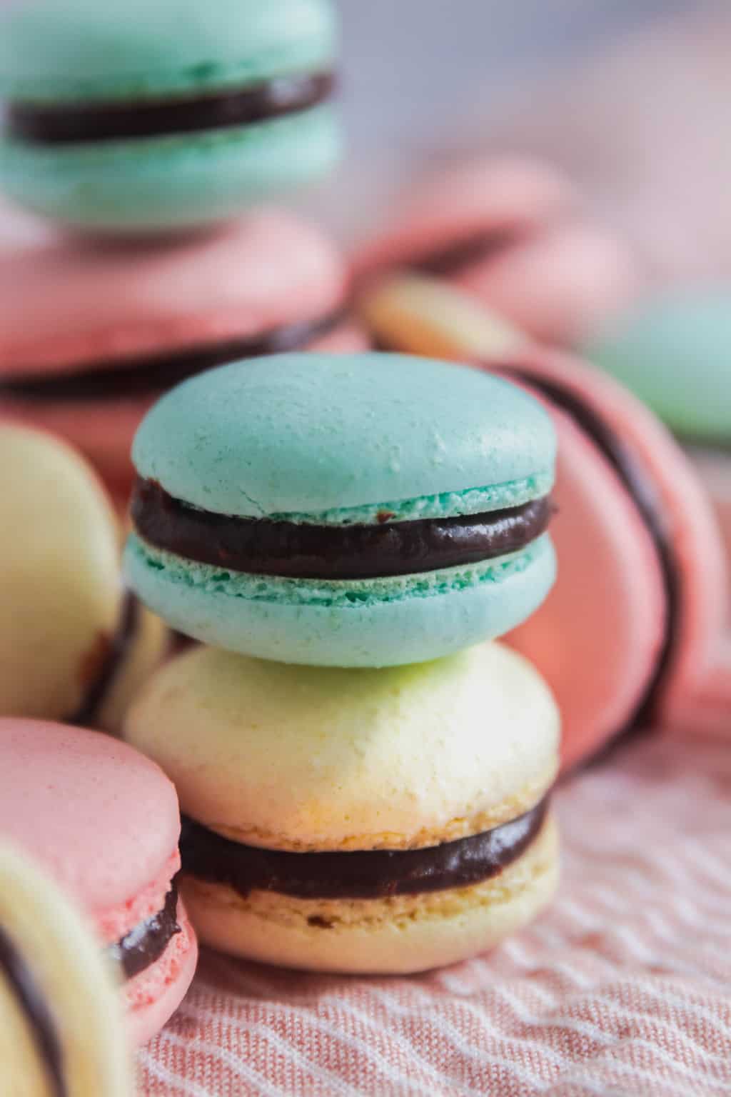 A photo of colorful Italian Macarons made by Sugar and Cloth