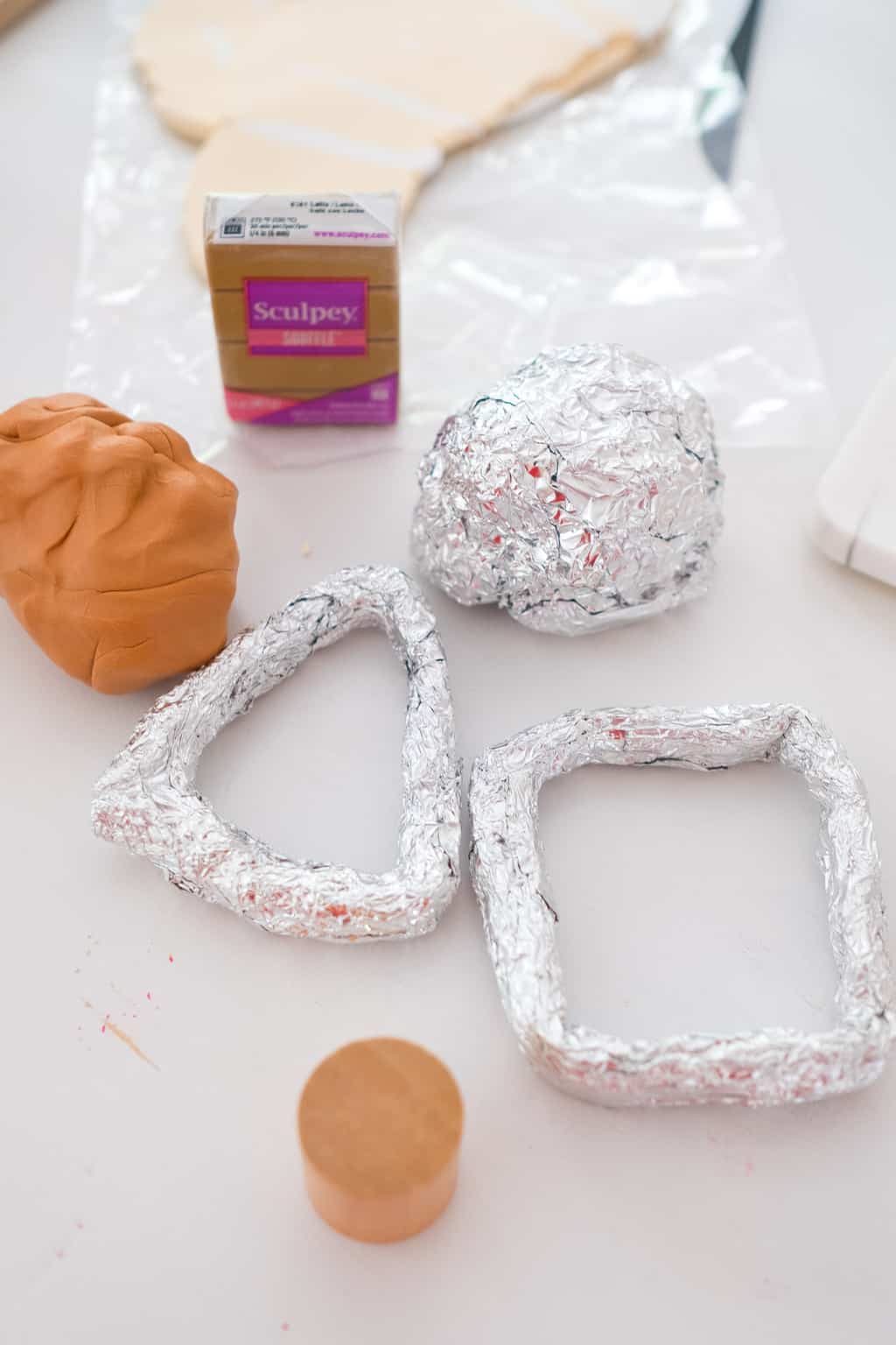 photo of using foil to create an armature mold by top Houston lifestyle blogger Ashley Rose of Sugar & Cloth