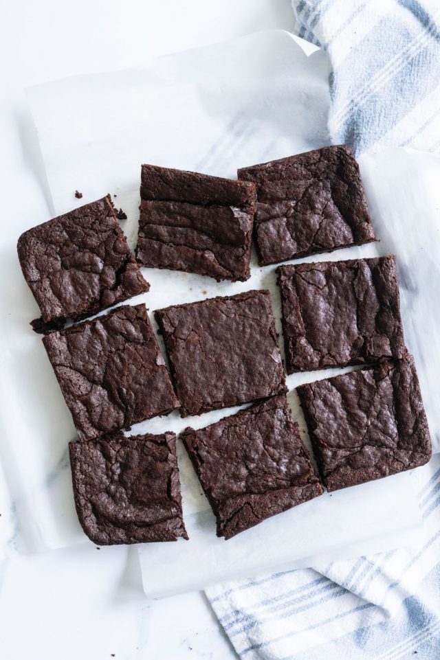 A photo of Vegan Egg Free Brownies made by Sugar and Cloth
