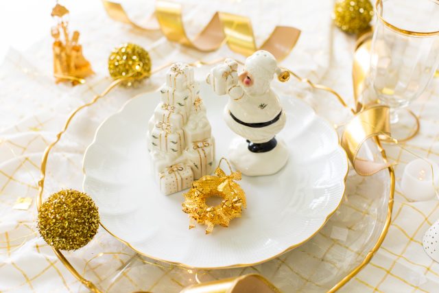 Classic Gold & White Christmas Aesthetic by Ashley Rose of Sugar & Cloth