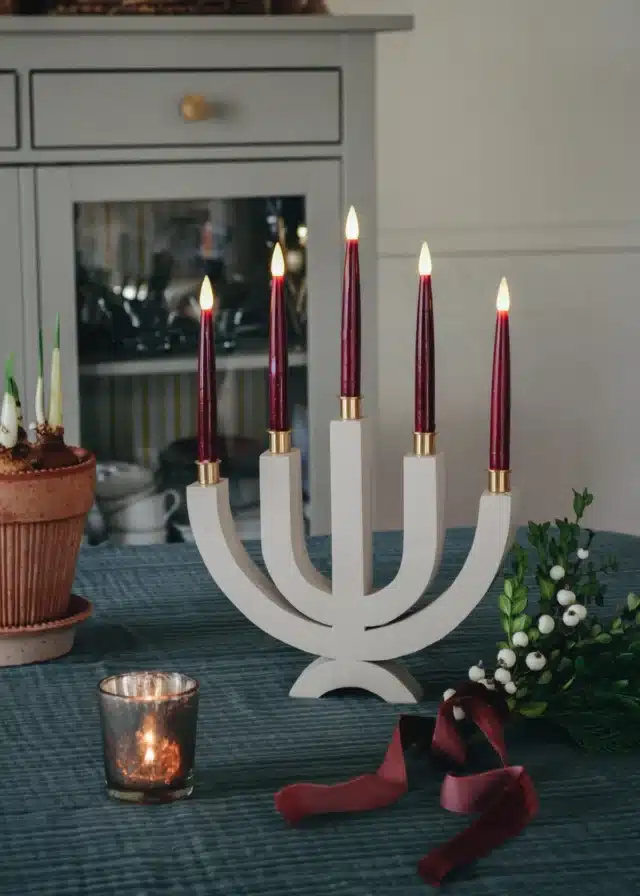 DIY Window Candelabra from Scrap Wood