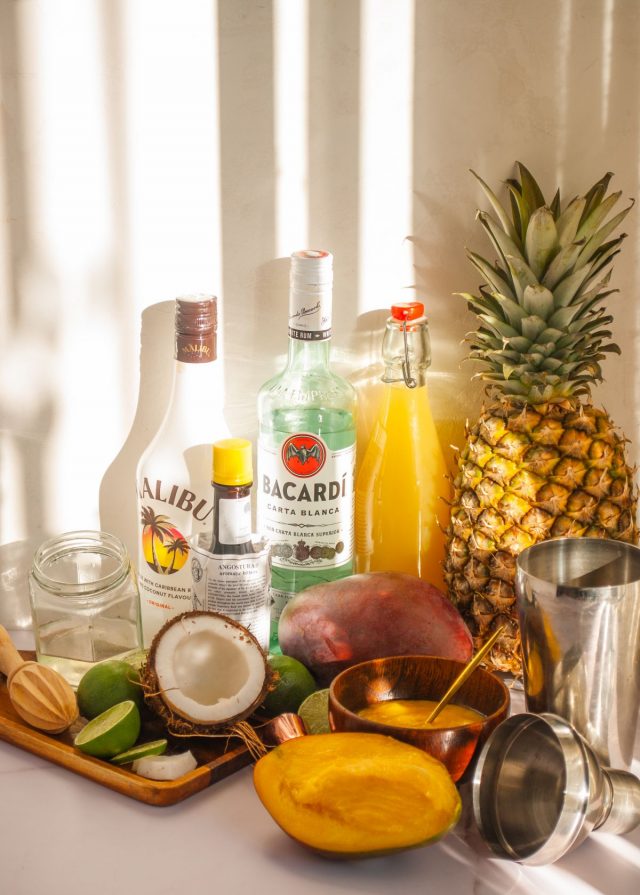 ready to drink - ingredients needed to make a rum punch cocktail